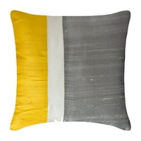 Bacajte jastuk poklopac, ukrasni žuti i sivi 22 x22 jastučni poklopci, svileni blok u boji patchwork bacaj jastuke