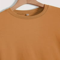 Majica s printom pite od bundeve, ležerna majica s okruglim vratom s dugim rukavima, Ženska odjeća
