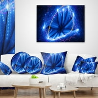 DesignArt Blue Star Clusters - Sažetak jastuka za bacanje - 18x18