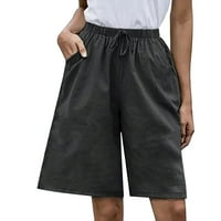 Ženske kratke hlače Plus veličine a, ženske ljetne kratke hlače, Ležerne udobne kratke hlače s vezicama, elastične
