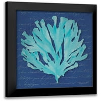Marrott, Stephanie Black Modern Framed muzejski umjetnički tisak pod nazivom - Blue Coral