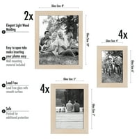 10-dijelni set okvira za slike od svijetlog drveta
