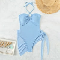 * Ženski bikini set s printom bez rukava Tri odjeće za plažu vruće seksi kupaći kostim bikini Ženski kupaći kostim