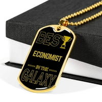 Najbolji ekonomist galaksije ogrlica Od nehrđajućeg čelika ili 18K zlata s oznakom za pse od 24