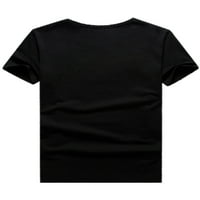 Modne muške grafičke majice Bling Rhinestones Smiješne majice za majicu vrat kratki rukavi Novene Majice crne