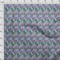 Jednobojna pamučna svilena tkanina Svijetlosivoplave boje s cvjetnim uzorkom tkanina za šivanje s otiskom za rukotvorine