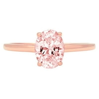 1. dijamant ovalnog reza s imitacijom prozirnog dijamanta od 18k ružičastog zlata od 18k $ 4.75