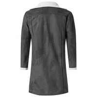 Zimske jakne za muškarce velike i visoke, topla ležerna gornja odjeća u sivoj boji, Veličina