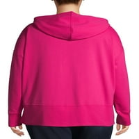 Terra & Sky Women's Plus Size Full Zip Fleece Hoodie