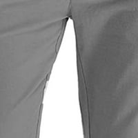 Muške hlače širokog kroja Plus veličine s elastičnim elastičnim strukom, pamučne, svestrane, jednobojne