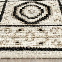 Ručno pleteni tepih od bjelokosti od bjelokosti u boji 9625