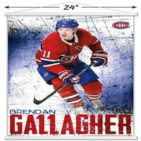 Zidni plakat Montreal Canadiens-Brendan Gallagher u magnetskom okviru, 22,37534