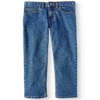 Wonder Nation Boys Straight Stretch Jeans, veličine 4- & Husky