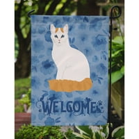 _ '_5074 $ zastava dobrodošlice Turske mačke kombija veličina vrta, mala, višebojna