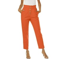 Ženske Ležerne hlače visokog struka široke duge hlače modne ženske hlače Plus veličine Ležerne jednobojne hlače
