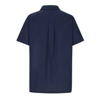 Muške Ležerne majice-odbijeni ovratnik, Kratki rukav, jednobojne košulje na kopčanje, jednostavne ugrađene bluze,
