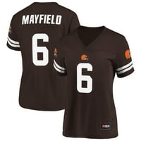 Ženski NFL Pro Line Fanatics Brand Baker Mayfield Brown Cleveland Browns Jersey
