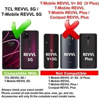 Tanka torbica VIBECover, kompatibilan sa TCL REVVL 5G, T-Mobile REVVL 5G, torbica TOTAL Guard FLE Tpu, roza novac
