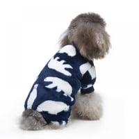 Lijepa mala kućna psa pidžama odjeća, meki polarni medvjed uzorak štenaca pidžama za jesenske zimske odjeće, kućni