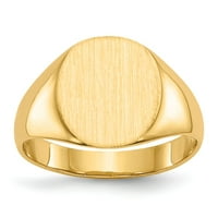Pravo 14KT žuto zlato 11,5x Zatvoreni stražnji prsten prsten Veličina: 6; za odrasle i tinejdžere; za žene i muškarce