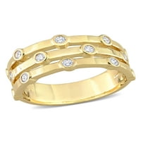 Dijamantni prsten od srebra izrađen od A. N. N., 18K pozlaćen žutim zlatom, s mogućnošću nadogradnje