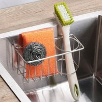 Držač spužve za čišćenje za kuhinjski sudoper u sudoperu okvir od nehrđajućeg čelika kuhinja Organizator kupaonice