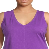Ženska majica bez rukava u veličini i veličini Plus S izrezom u obliku rukava Bez rukava