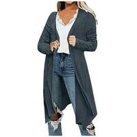 Ženski kardigan od džempera s džepovima u džepovima ležerni jednobojni kaput dugih rukava bluza s kardiganom