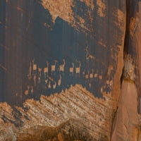 Petroglifi na stijeni, hunterova ploča, Moab, Utah, SAD tiskanje plakata