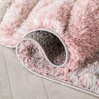 Dobro tkani lolly elsie apstraktni valovi siva ružičasta 3'11 5'3 3D tekstura shag prostirka prostirka