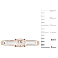 Zaručnički prsten od ružičastog zlata od 14 karata s morganitom br.