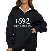 Ženske dukserice za Noć vještica, Modni pulover s patentnim zatvaračem sprijeda, pulover s dugim rukavima s grafičkim