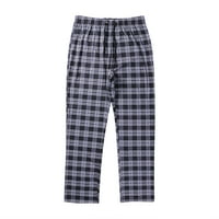 Muške pidžama hlače s vezicama, karirane pidžama hlače, Odjeća za spavanje