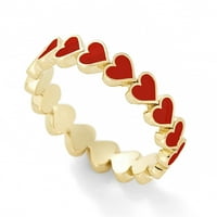 _ Vintage romantični ekskluzivni prstenovi s crvenom caklinom _ Ženski nakit