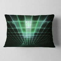DesignArt svijetlo zelena šišmiš na radarskom zaslonu - Sažetak jastuka za bacanje - 12x20