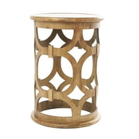 Geometrijski naglašeni stol od smeđeg drveta 1724 s otvorenim okvirom i okruglim izrezima, 1 komad
