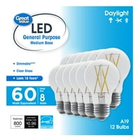 LED žarulje visoke kvalitete, ekvivalent vata, 826, prigušeno, dnevno prozirno staklo, PC