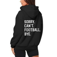 FSQJGQ WOTESS modne kapuljače Predimenzionirane dukserice nogometaš ljubitelje GIRFTS Pisma crtanja pulover jakne