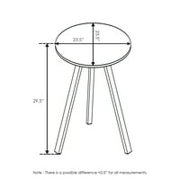 Vanjski okrugli stol s 3 noge s pametnim cementom