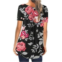 Ženske majice plus size Rasprodaje Ženske majice s printom bluze kratkih rukava vruće ružičaste majice 10