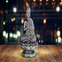 Oklop 6.25 h srebrni tajlandski budha molitvi lotosovi kip feng shui ukras religiozne figurice