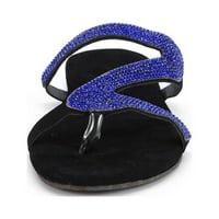 Plave papuče za Žene, Ležerne obične Rimske ravne papuče Plus size sandale