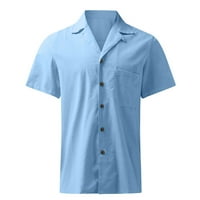 Muška bluza, muški vrhovi Ljetna rasprodaja, muške košulje, Muška domaća Vintage obična ležerna košulja na kopčanje