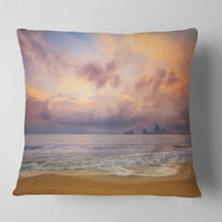 Dizajn Svijetlo jutro nad morem - Moderni jastuk za bacanje morske obale - 18x18