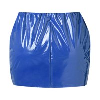 Gupgi Women Leather Bodycon Slim High Cuc Sukrt Mini Skirt Clubwear