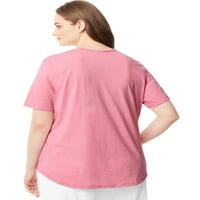 Ženska majica s prevelikim prugama i valovitom prugom s okruglim vratom iz ae