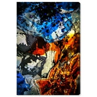 Wynwood Studio Canvas Mark Zunino - Amber Florals and Saphire Tides II modno i glam modne zidne umjetnosti platno