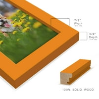Suvremeni okvir za slike od prirodnog drveta u narančastoj boji
