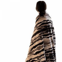 Bacajte pokrivač reverzibilna zebra print pletena teksturirana deka seoska kuća meka ugodna topli kauč pokrivač,