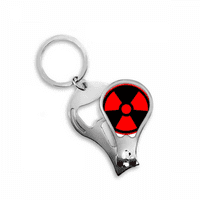 Crveni opasni kemijski simbol otrovnog zračenja škare za nokte otvarač otvarača za ključeve škare